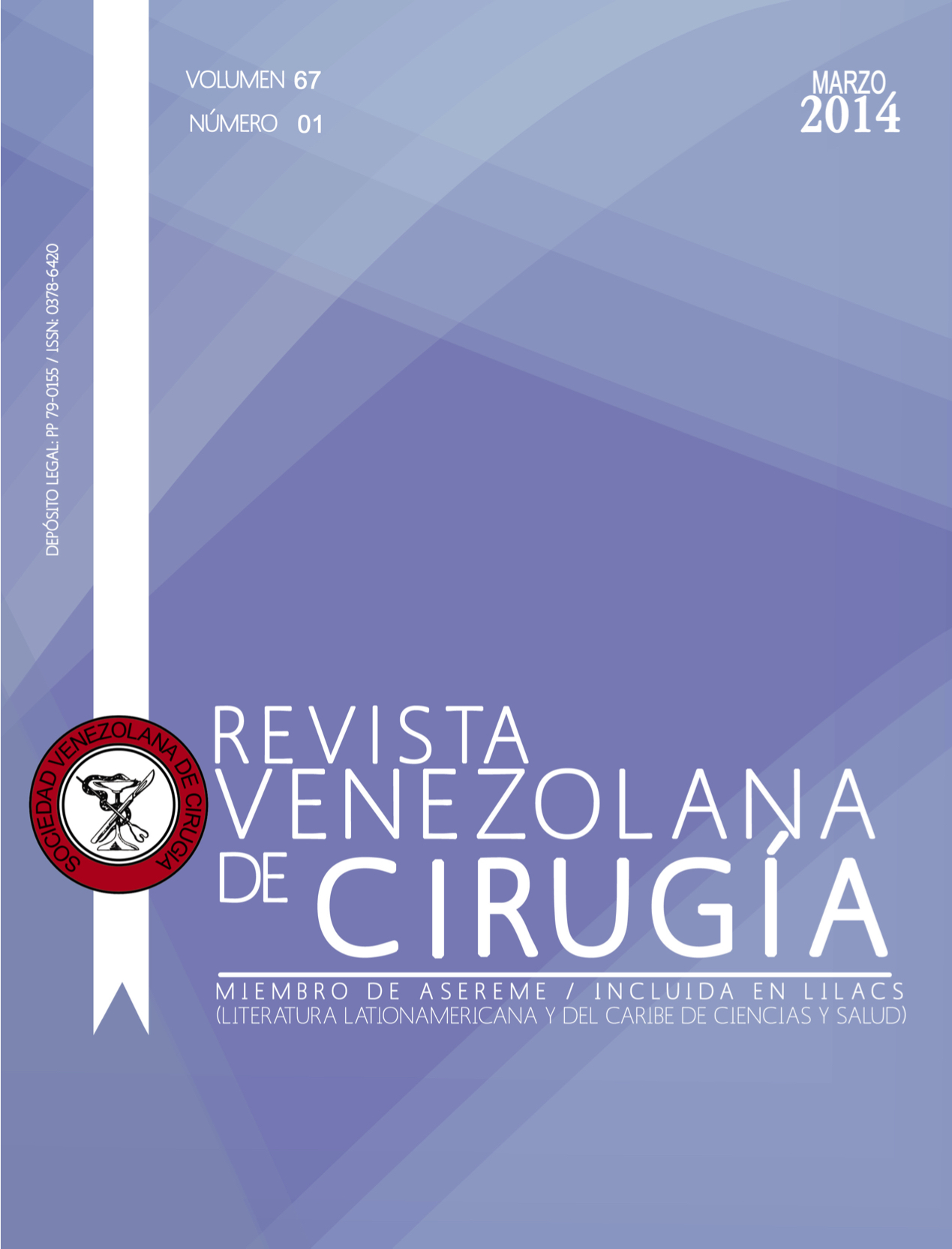 PORTADA REV VENEZ CIR 2014;67(1)